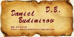 Daniel Budimirov vizit kartica
